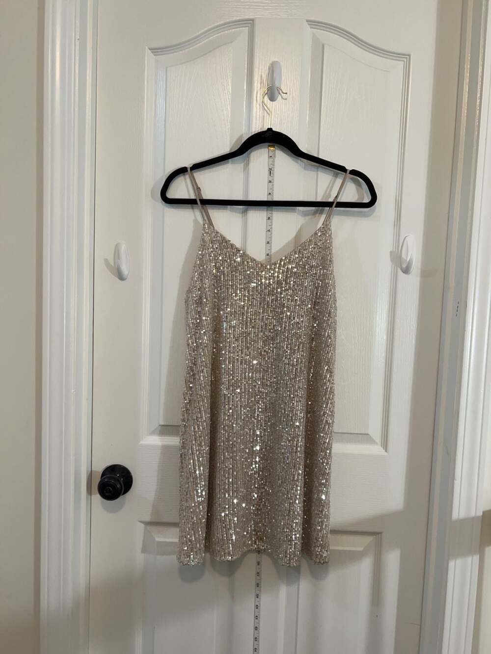 Tyche Silver Sequin Mini Dress Women’s Size Small Party Cocktail Club Holiday